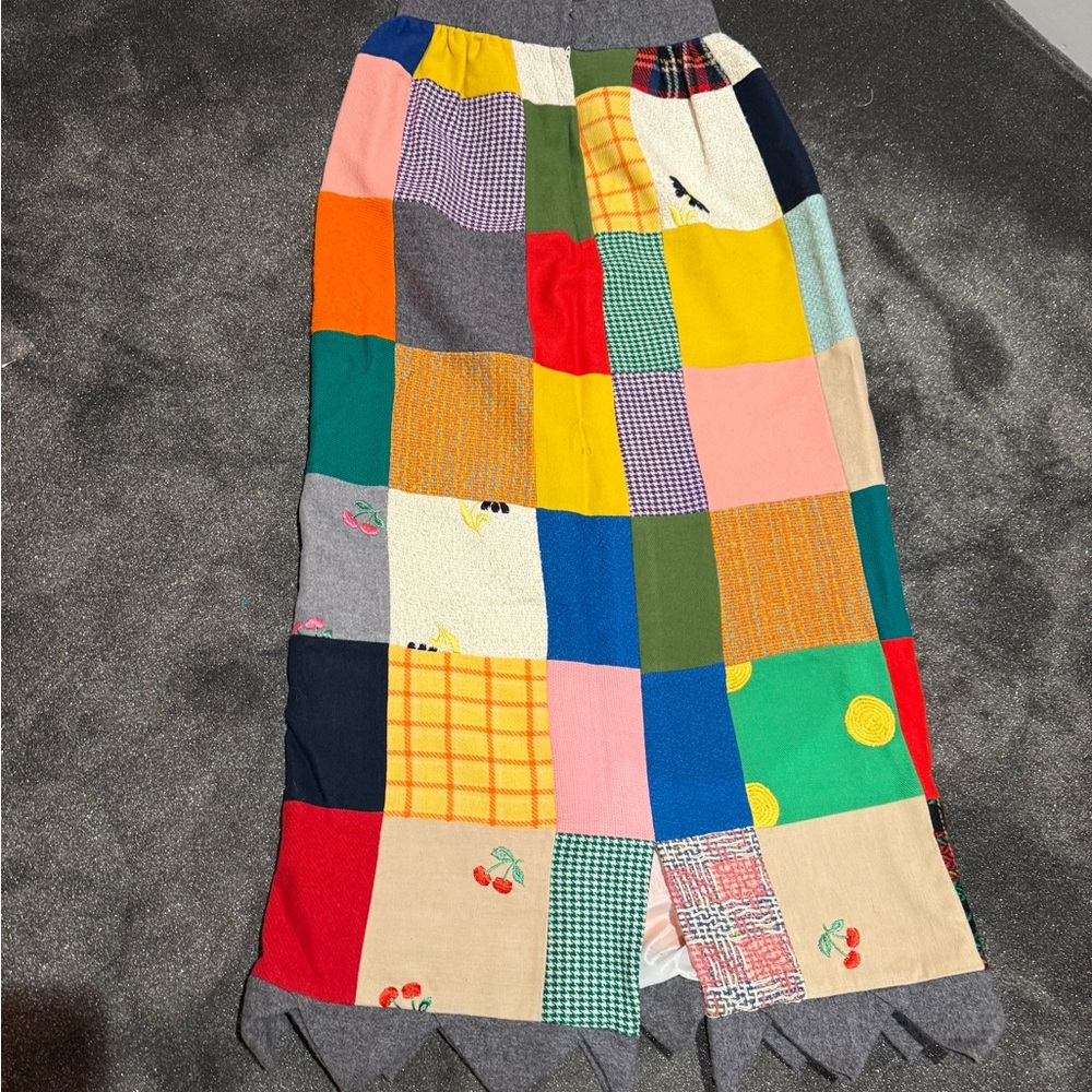 Vintage 60s felt hippie skirt - Picture 3 of 5